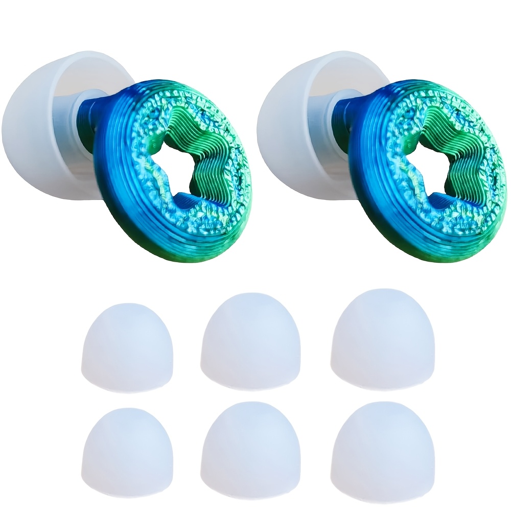 TEMU Bouchons d'oreille en silicone pour le sommeil, motif étoile, ajustement confortable, 3 paires de couvre-oreilles remplaçables, lavables et