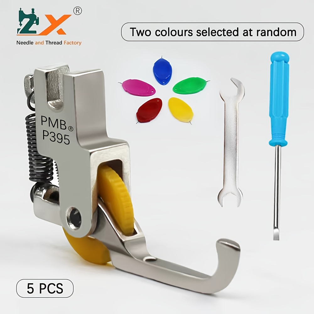 TEMU New Flat Sewing Machine Wedding Roller Presser Foot, New With Roller Design, Suitable For Wedding Dress, Fashion, Dress Sequins, Leather And