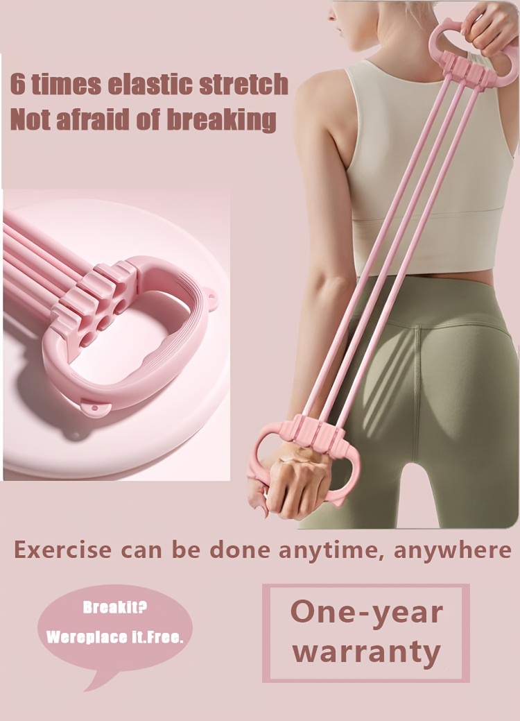 Figure 8 Non-Latex Resistance Band - Slip-Resistant Exercise Band! Arm/Back Workouts for Yoga/Pilates/Physical Rehabilitation - Suitable for Home/Gym Stretching And Exercises!