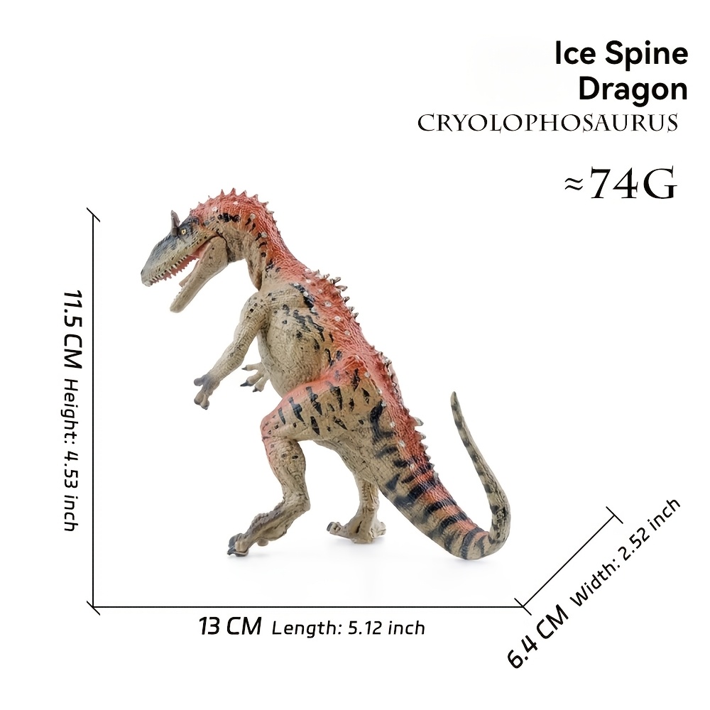 1pc Dinosaur Model Solid Animal Ornament Cryolophosaurus Toy Collection Simulation Figure Boy Gift