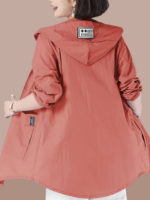 womens casual jacket 2025 new summer style casual womens jacket cardigan coat length style suitable for cycling and outdoor thin coat