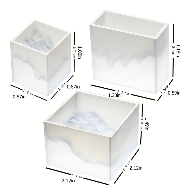 3pcs Mountain Resin Molds Set, Micro Landscape Casting Molds, Iceberg Silicone Molds For Epoxy Resin, Polymer Clay Craft