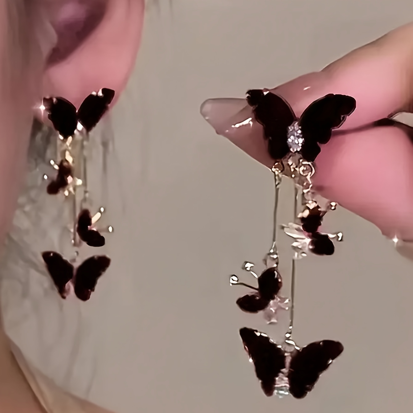TEMU A Pair Of Fashionable And Exquisite Purple Earrings For Women