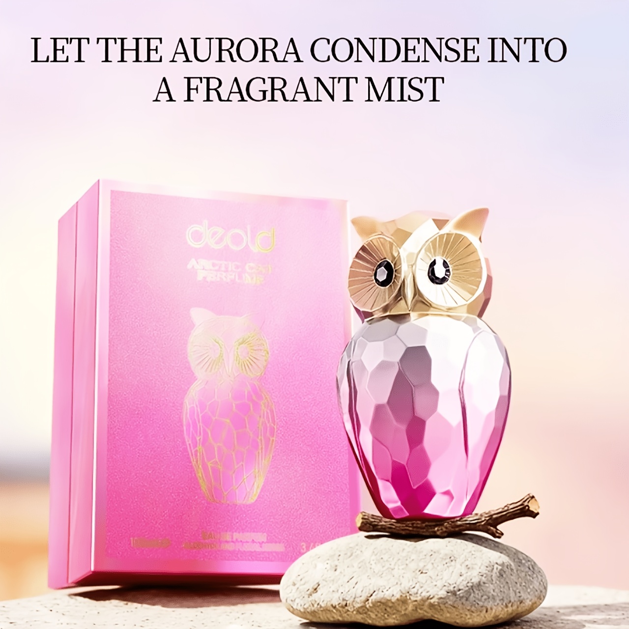 The 2026 New Fragrance Deold Owl Women'S Perfume, Features a Fresh Floral And Fruity Scent in a Gradient Pink Crystal Bottle, Perfect for Daily Commutes, Dates, And Holiday Gifting