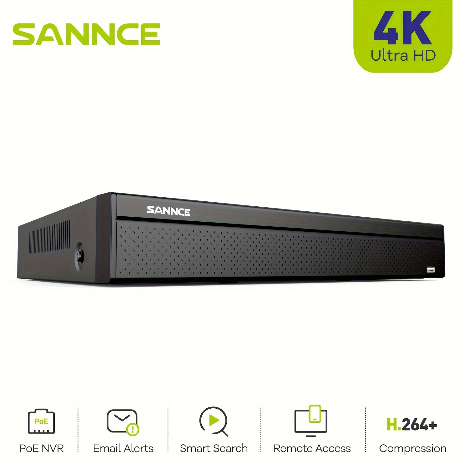 

Sannce 4k Poe Cctv Nvr 16 Channel Security Network Video Recorder, Supports 8mp/5mp/4mp/1080p Hd Ip Cams 24/7 Surveillance Recording Home , Motion/vehicle Detection, No Hdd