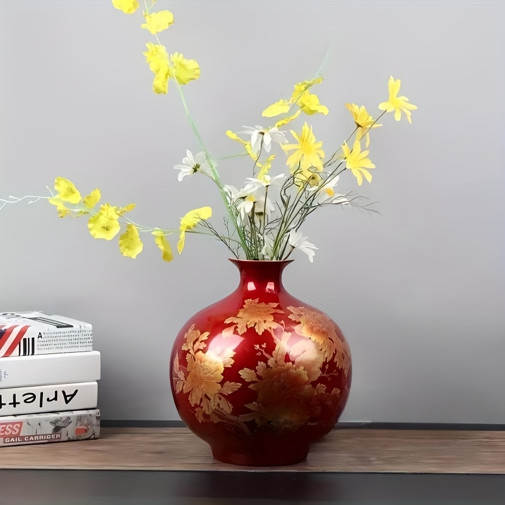 vaso de flores em esmalte   com tema   -   produto de decoração para casa. ornamentos de cerâmica com qualidade de arranjo floral  ,   ter Detalhes do produto 2