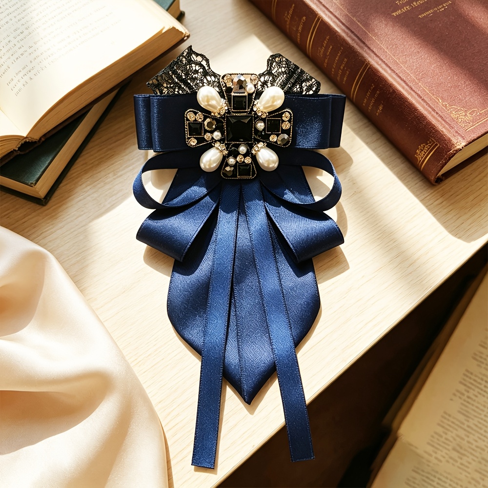 TEMU A Handmade Unisex Multi-layered Exquisite Bow Tie, High-end And Elegant, Suitable For Uniforms, Daily Wear, And Parties