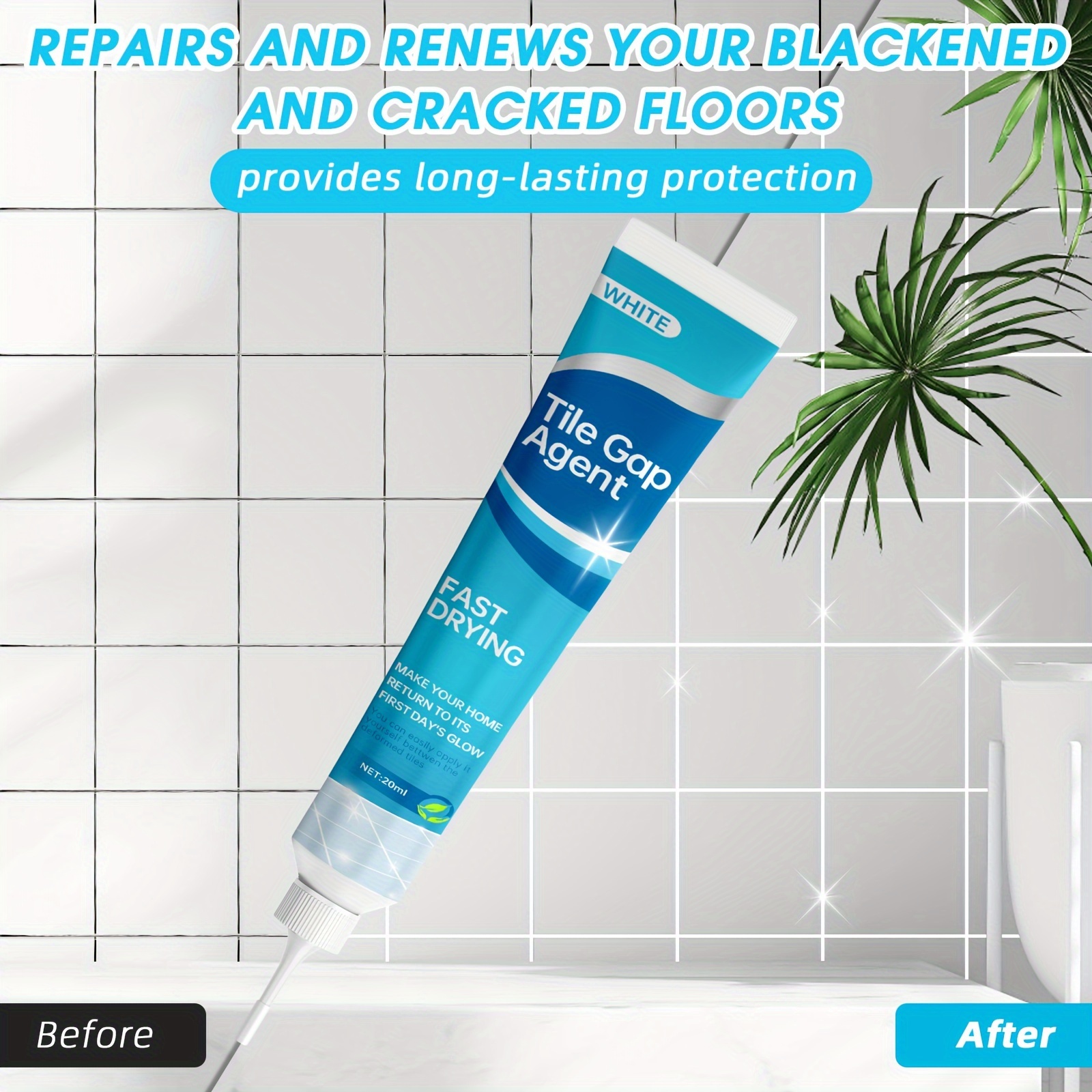 Tile Repair Sealant White Waterproof Caulk Bathroom - Temu United Kingdom