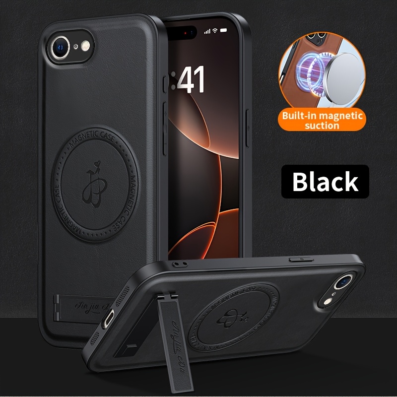TEMU This Phone Case Is Designed For The For Iphone 16e, Featuring A , A Bracket Structure, And Protection Against Slips And