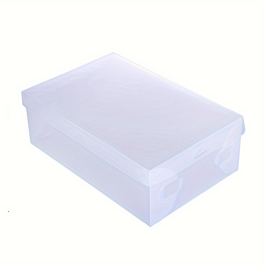 

waterproof" 1pc Durable Transparent Shoe Box With Flip-top Lid - Waterproof, Foldable Pp Plastic Storage For Boots & Shoes