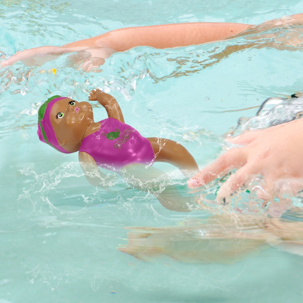 Interactive Wind-Up Swimming Doll for Bath Time
