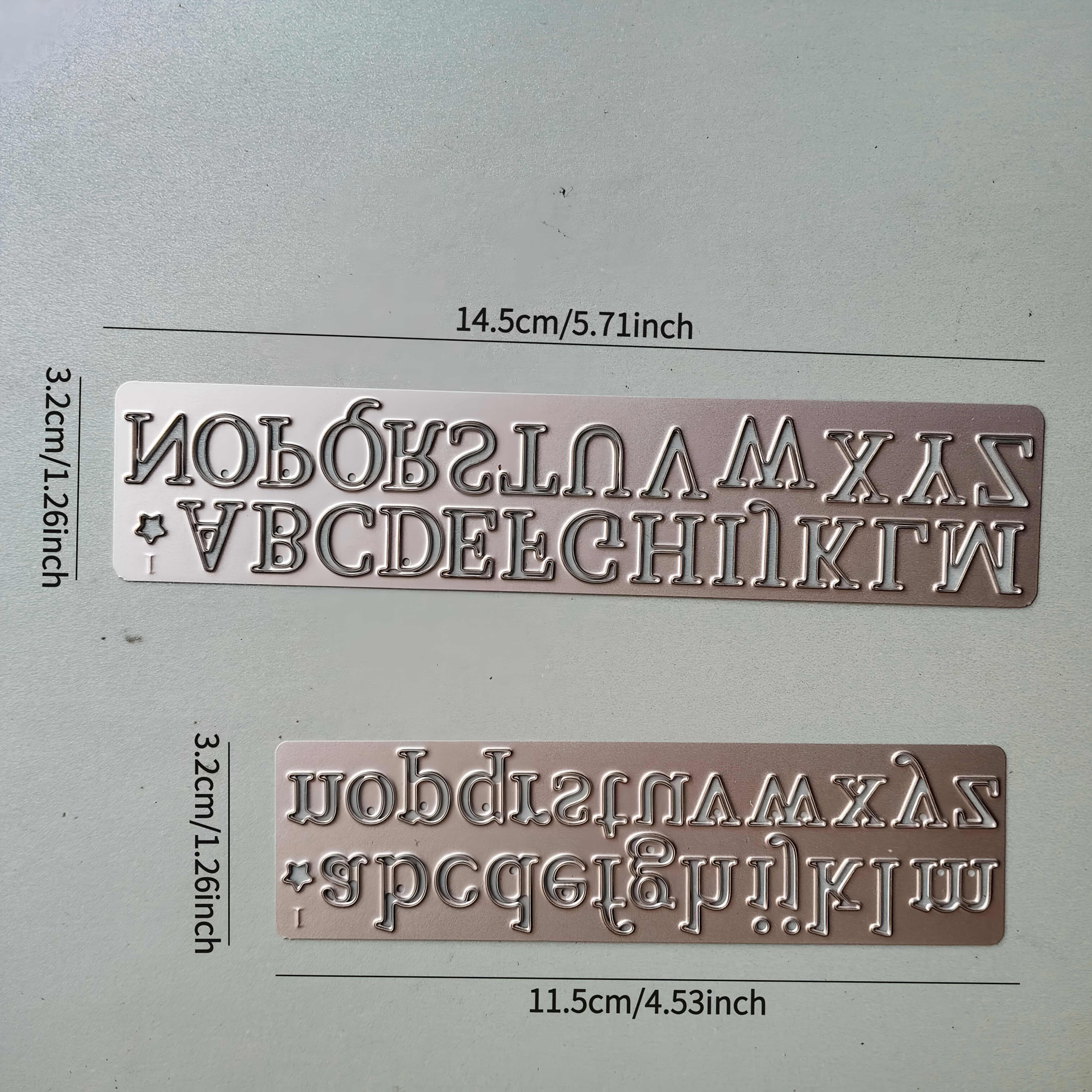TEMU 2pcs Set Includes 26 And Lowercase English Letter Carbon Steel Die-cut Templates, Diy Hanging Ornaments, And Scrapbooking Stickers. Compatible