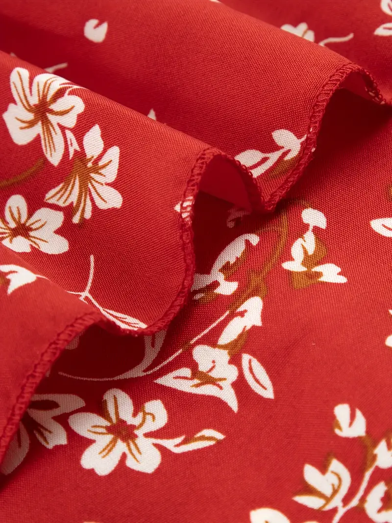 Plus Size Floral Print Belted Dress Elegant Short Sleeve - Temu