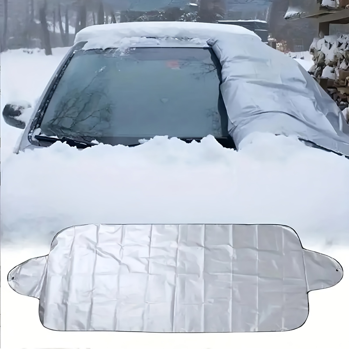 

1pc Larger Size Car 100*200cm/39.4*78.8in Suitable For Suv Foldable Car Windshield - Protects From Snow, Sun And Rain