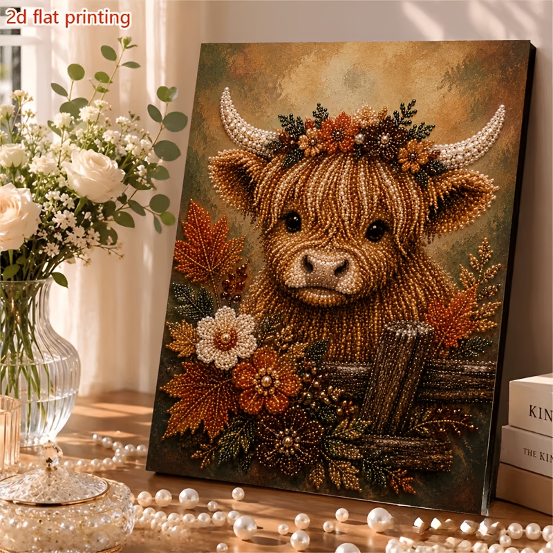 TEMU 2d Flat Printing 1pc Pearl Painting, High , Diamond Painting Art Painting Includes Full Set Of Handcraft Materials Colored Pearls, Suitable For