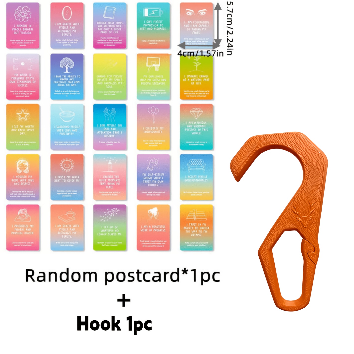 TEMU Home Hook, 1pc Ladder Hook And 1pc Random Postcard, Convenient For Repairing House Walls And Roofs, Avoiding Climbing, Convenient For Storing