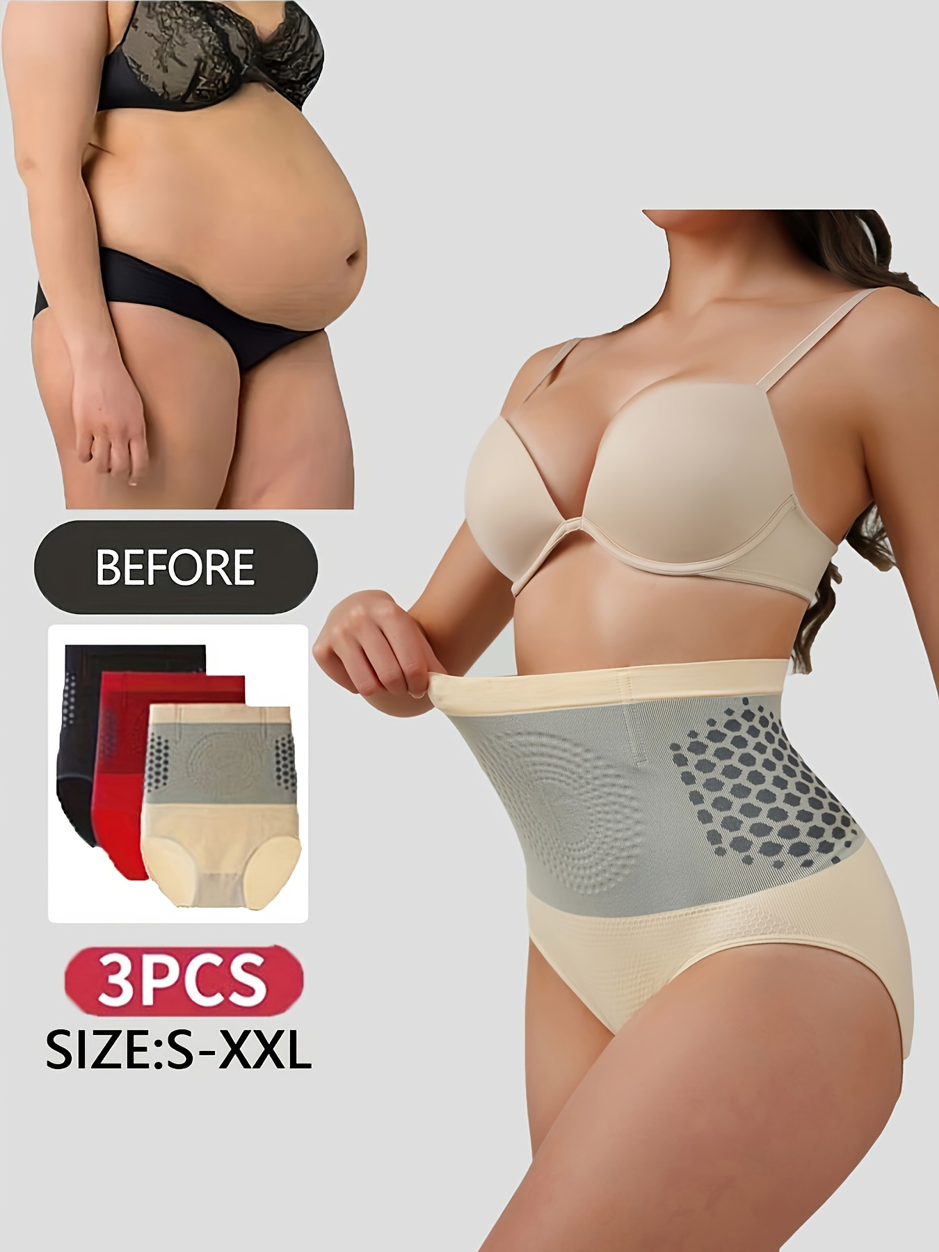 3pcs high waisted tummy shaping hip lifting womens panties hip lifting tummy tucking leggings for fitness running body shaping and exercise