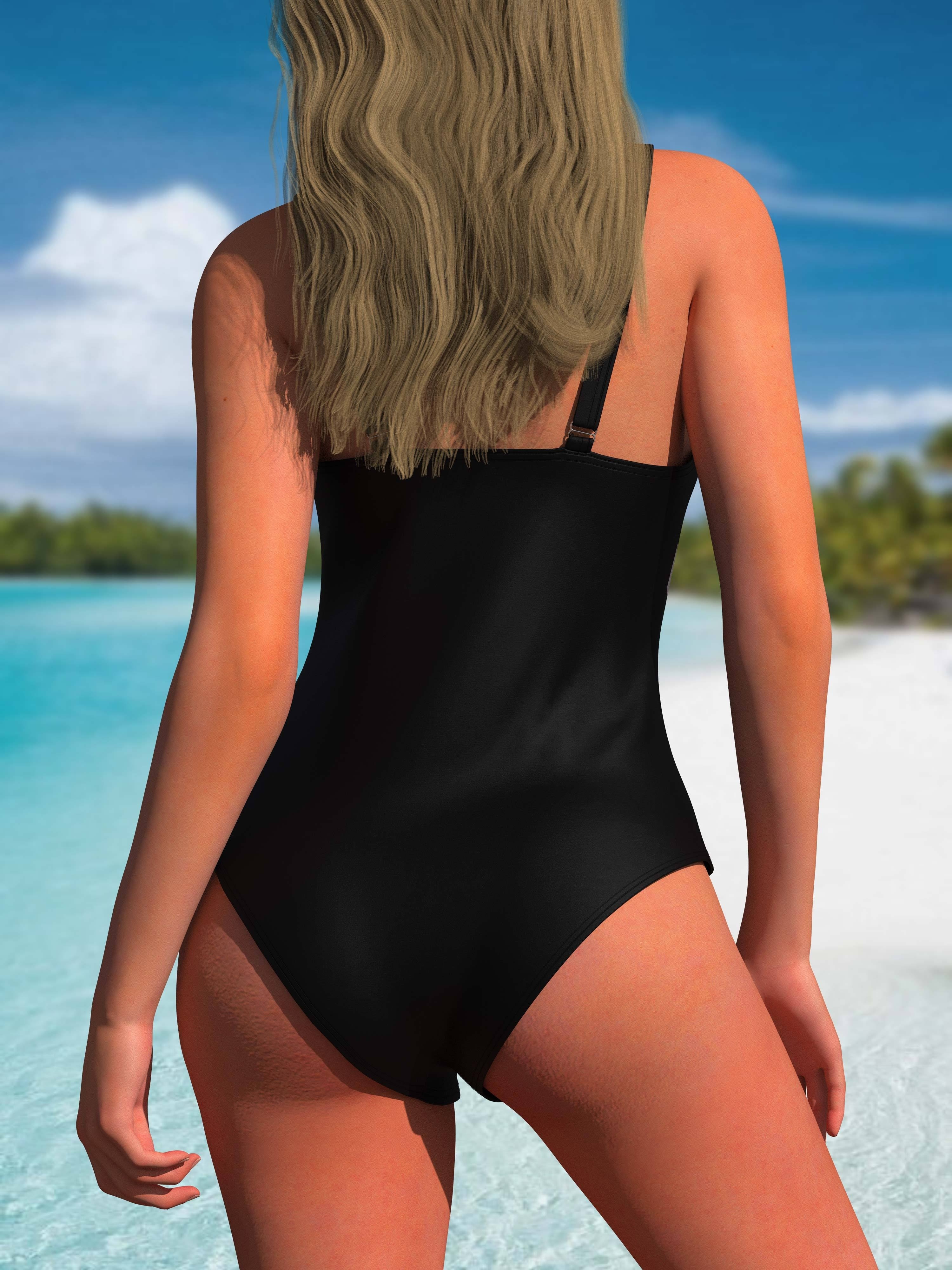 Dye One Piece Swimsuit New Backless Swim Suit Bathing Suit Beach V Neck  Swimwear Women Bodysuit : : Clothing, Shoes & Accessories