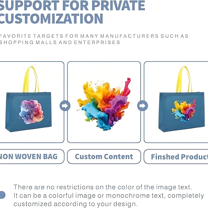 50/80 Customizable Bright-Colored Non-Woven Tote Bags
