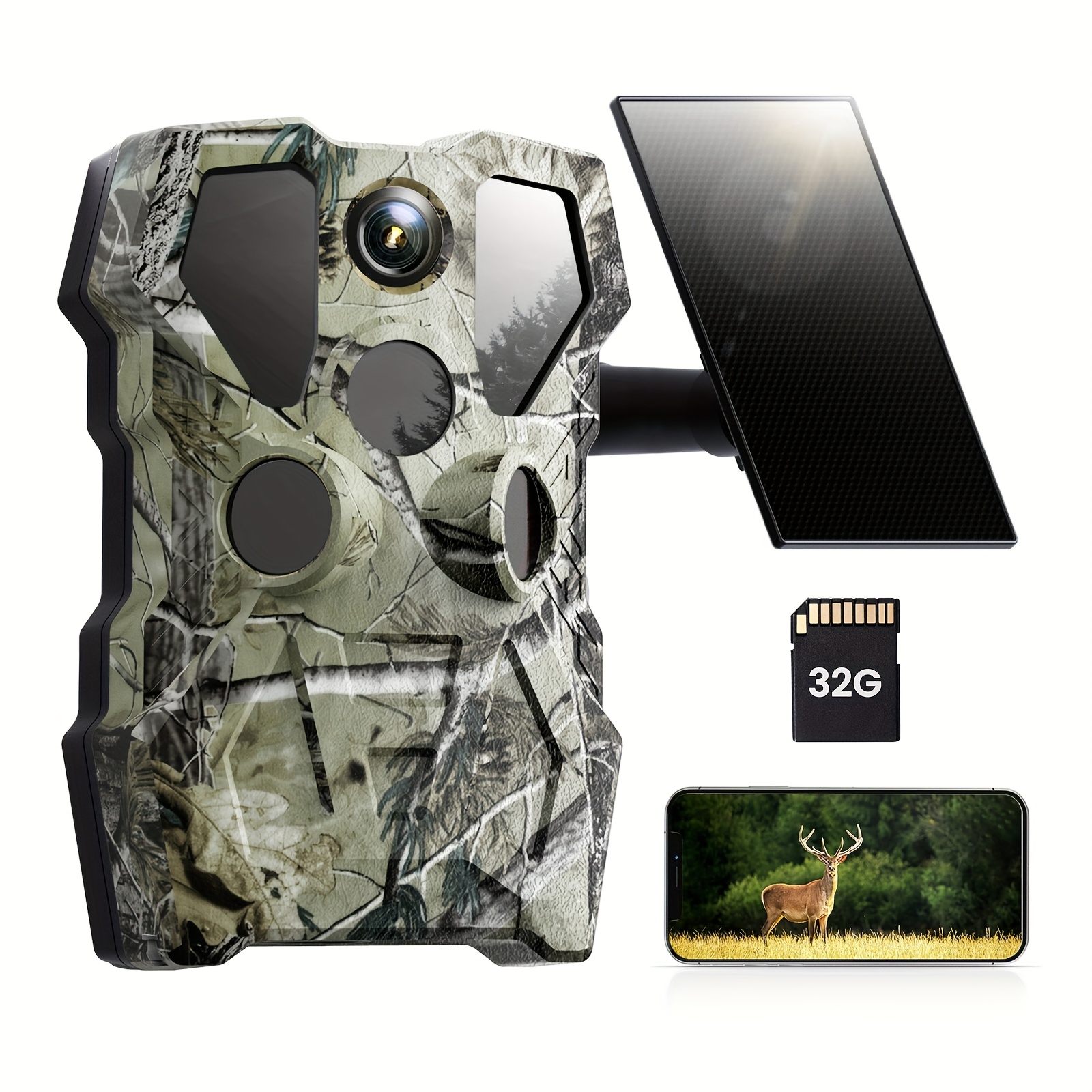 trail camera wireless game camera solar panel Temu