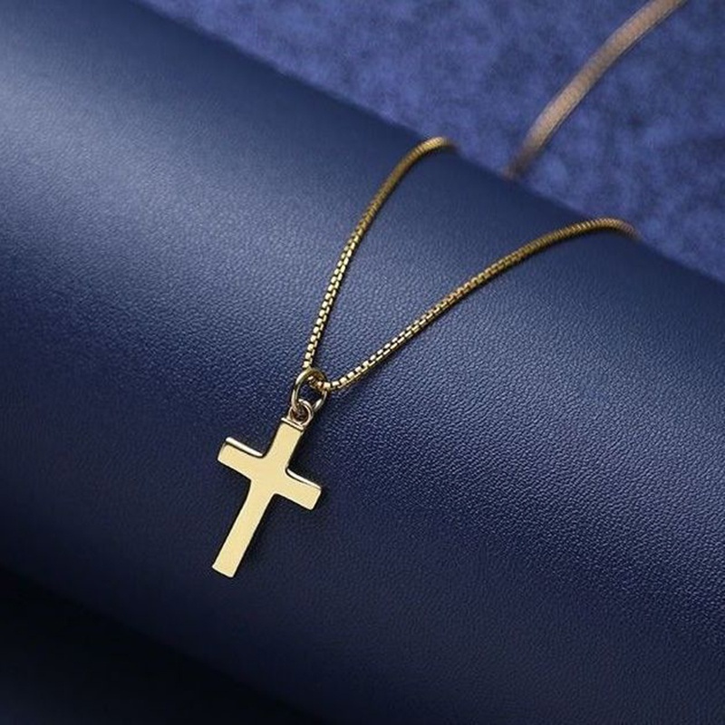 Custom Stainless Steel Cross Pendant Necklace — Personalized Gift