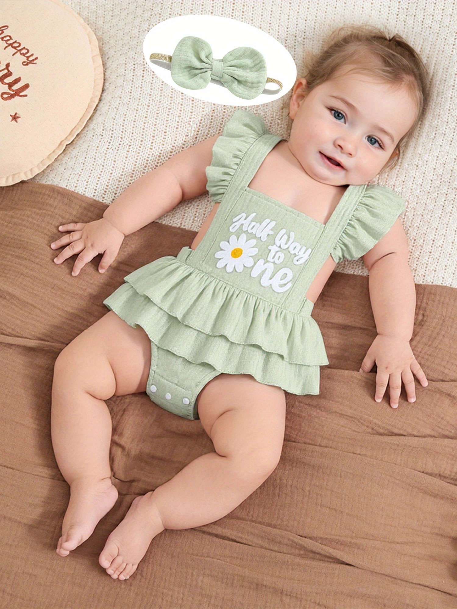 Baby Girl Girls Mint Dress Mint Green Baby Girls Birthday Romper