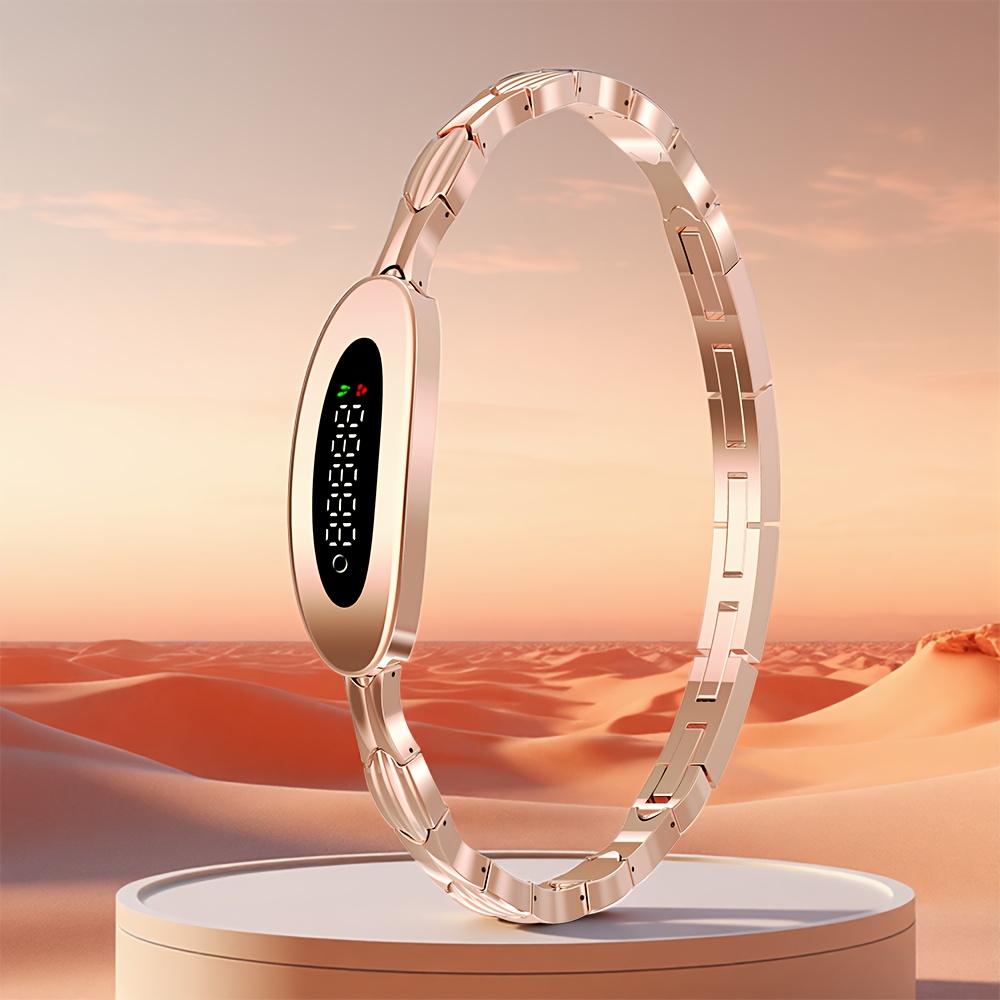 GWENLAND 1pc Smart Bracelet, Smart Band, Smart Watch, Supports Wireless 5.2, Pedometer, Sleep Monitoring, Multiple Sports Modes, Women'S Health, Remote Photography, Metal Watch Band, Women'S Additions, USB Charging - Image 5