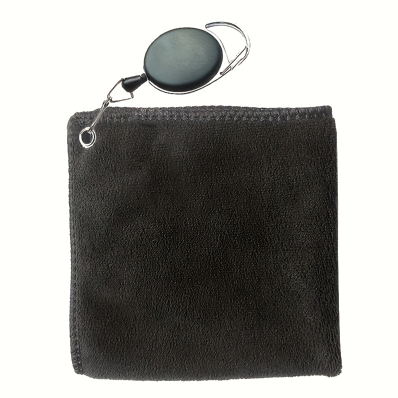 TEMU Advanced Golf Towel With Retractable Hook - A Durable And Absorbent Cleaning Cloth For Golfers, In Multiple Colors