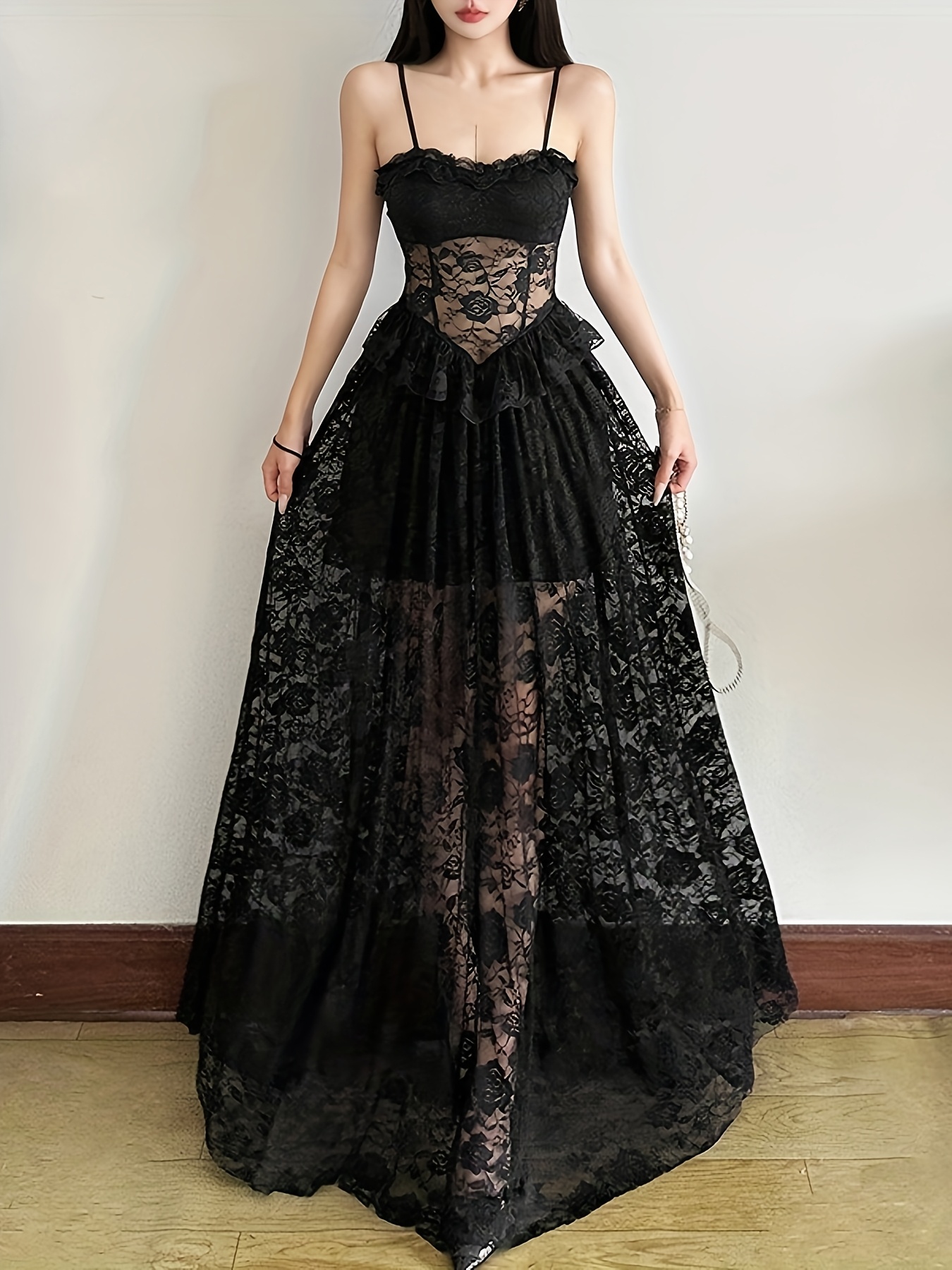 open lace back dress The Savannah Strappy Maxi Bra Dress