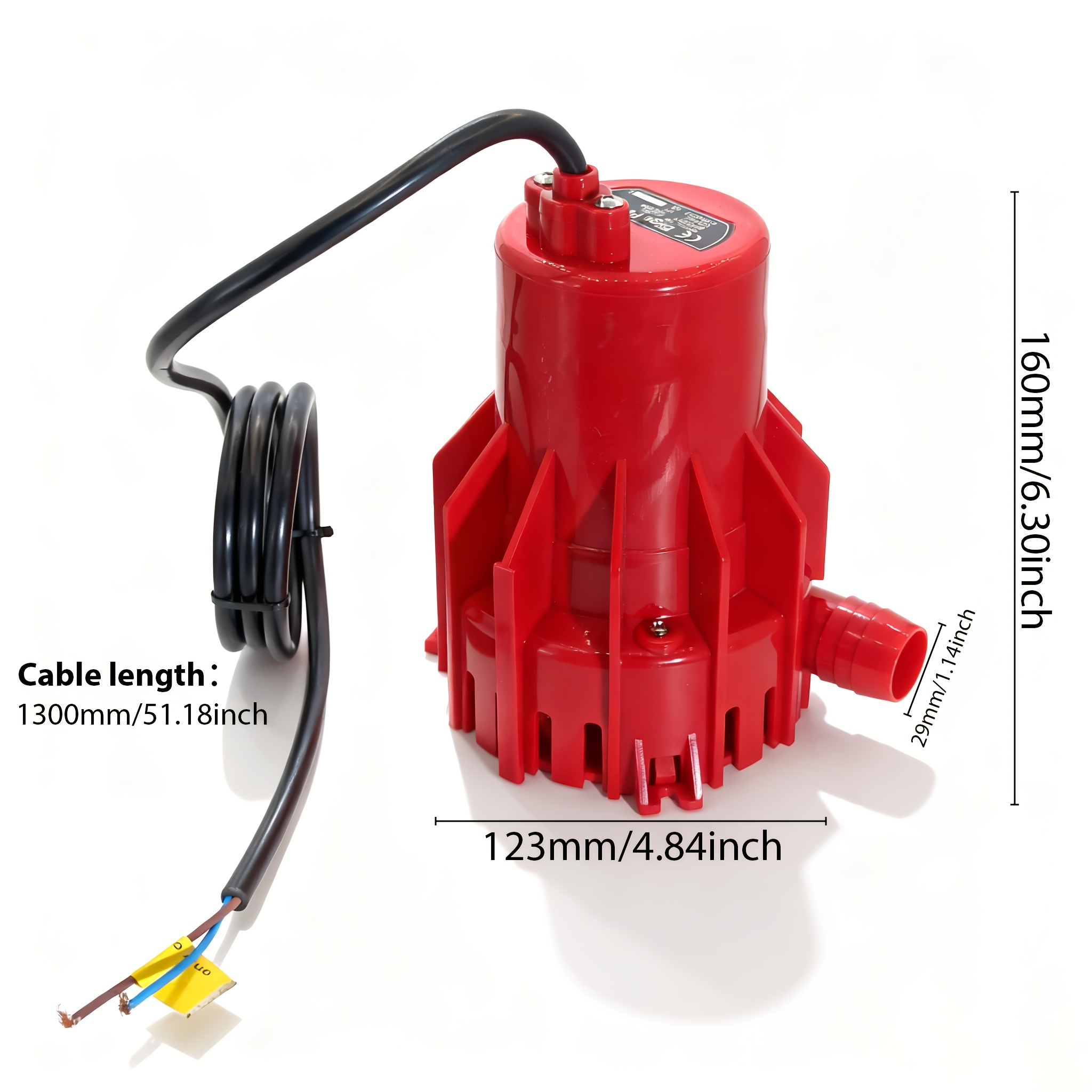 DC12V High Power Marine Bilge Pump for Boat & RV