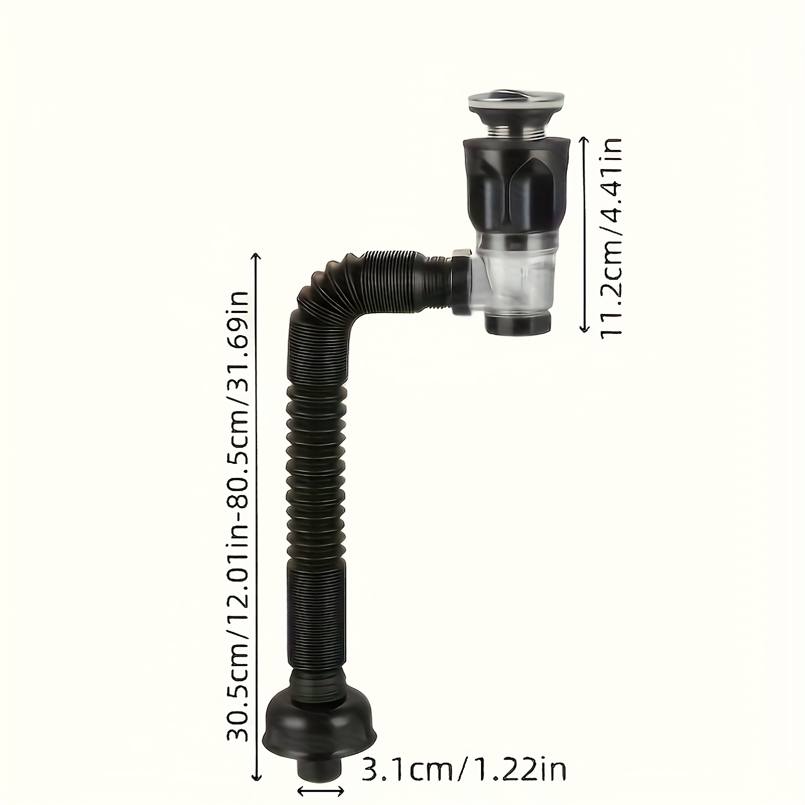 Easy-install Sink Drain Pipe - Odorless, Space- Design With Stainless Steel & Abs, Kitchen & Bathroom, Installation