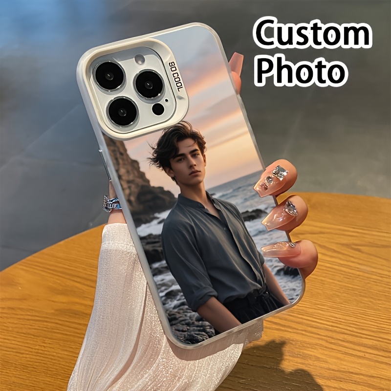 TEMU Phone Case - Personalized Diy Photo Couple Photo Custom Family Photo Commemorative Phone Case, Individual Case Imd Anti-fall Case, Suitable For