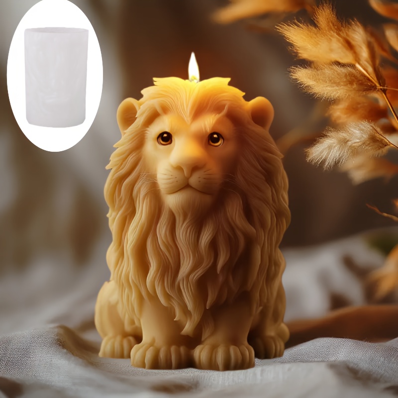 diy lion statue candle mold silicone resin casting mold Temu Bahrain
