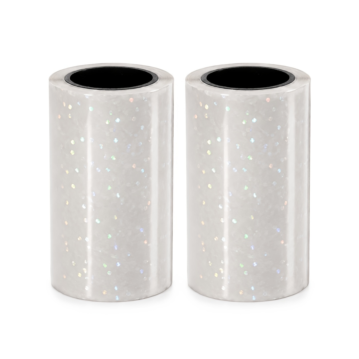 TEMU 2 Rolls Of Holographic Laser Glitter Dot Transparent Self-adhesive Thermal Label Stickers, 54mm. Suitable For Laser Printers And Instant Mini