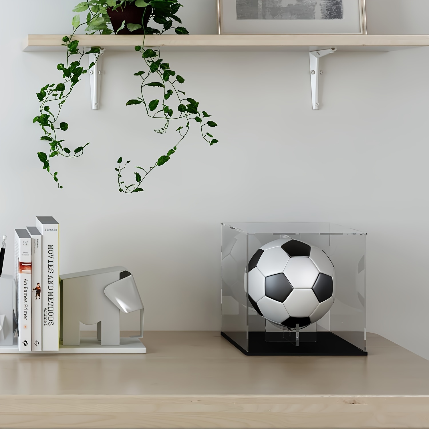 Vitrine De Football En Acrylique Transparent – Coffret D'exposition Pour Ballon De Foot, Souvenir De Fan