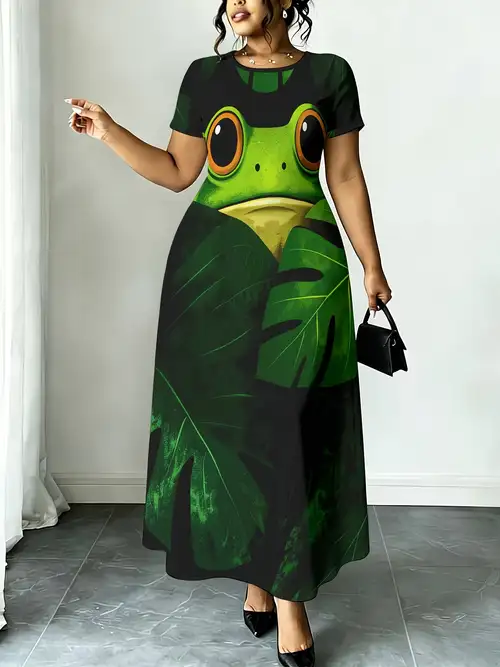 full frog dress design This Froggy Fun dress combines playful style with comfort, thanks to its soft cotton material. The cute frog design adds a touch of whimsy, making it perfect for any little fashionista. With