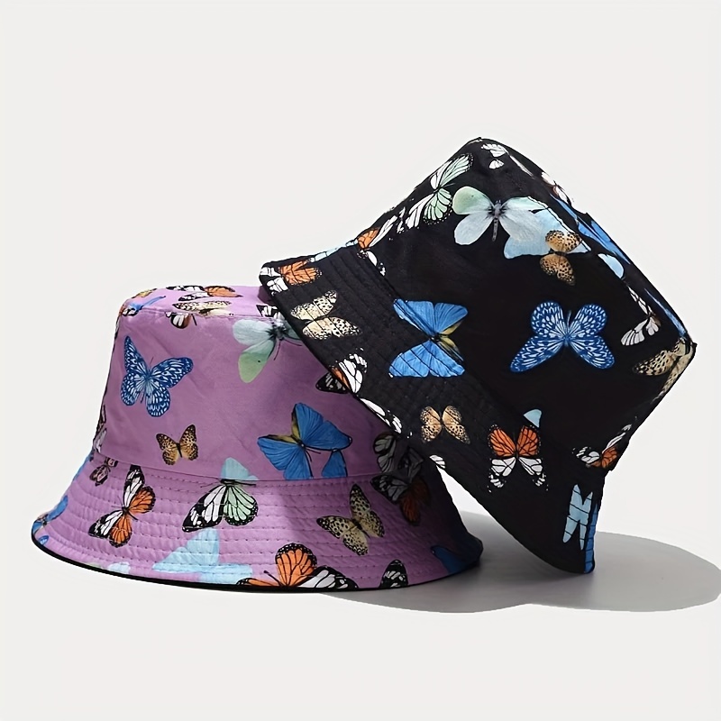 Sunshade Sun Hat Casual Summer Double Sided Wearing Basin Hat Sun  Protection Hat Colorful Butterfly Bucket Hat For Men And Women - Jewelry &  Accessories - Temu