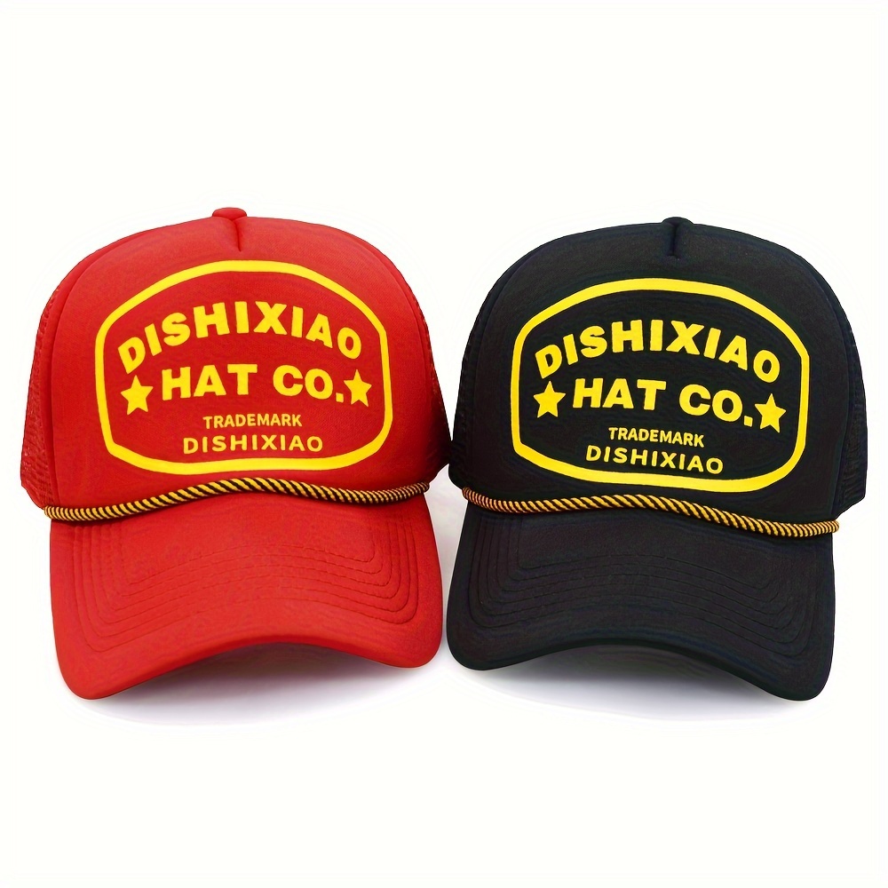 Classic Leaf Printed Baseball Baseball Hat, Dad Hats Hip Hop Mesh Trucker Hat Lightweight Adjustable Snapback Hats for Women & Men,Temu