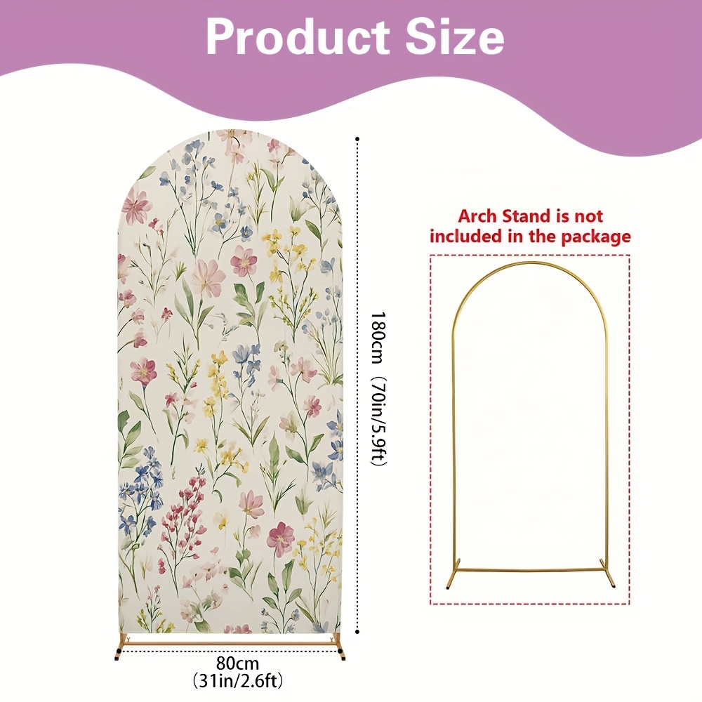 TEMU 2D Plat, 1pc 2D Plat Belle Arrière-plan Couverture Prairie de Fleurs Impression Numérique Florale pour Décoration de Fête , Thème de Fête