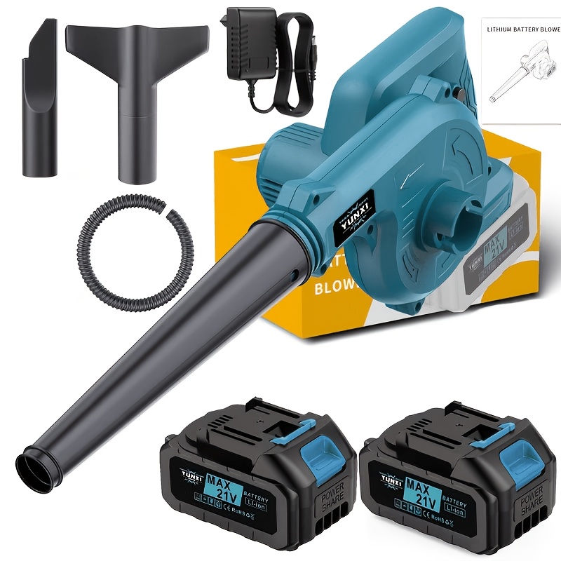 TEMU 2026 New Cordless Electric Leaf Blower, Equipped With Battery And Fast Charger, Lightweight And Powerful Handheld Lawn And Snow Blower, Durable