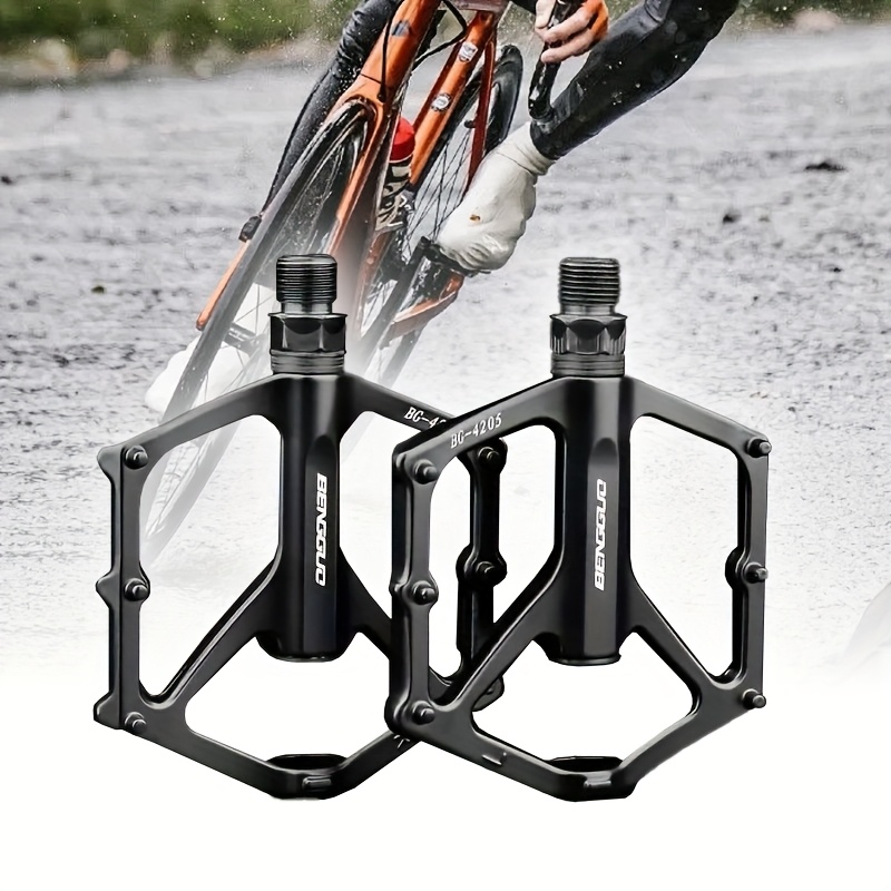 2pcs Aluminum Alloy Bicycle Pedals - Anti Slip Ultra Light Bicycle Pedals, Suitable For Mountain Bikes And Road Bikes, Riding Accessories