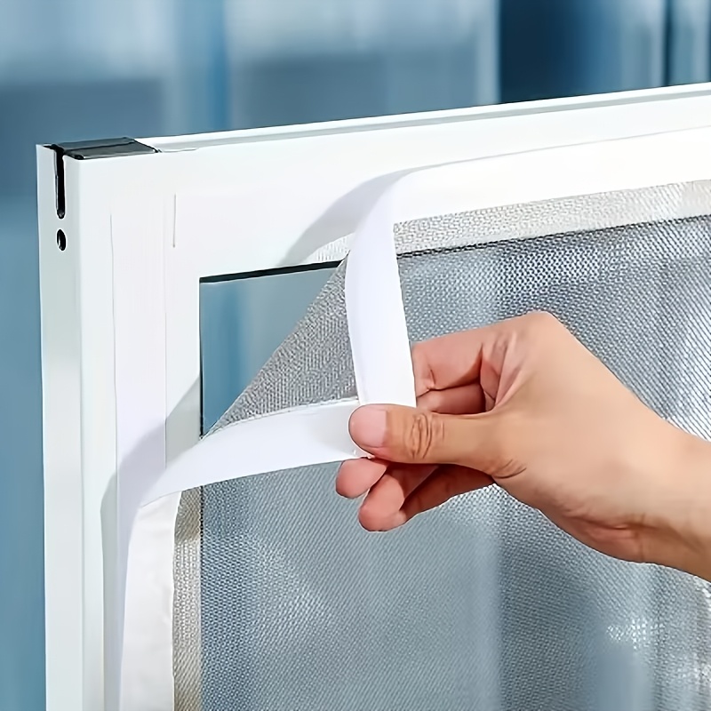 gray mesh self   anti mosquito fine mesh net reusable invisible installation insect proof screen window multiple sizes  