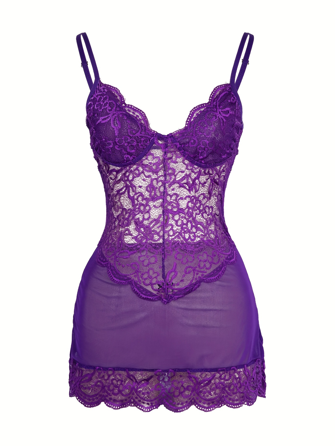 purple lace lingerie dress v neck lace     lace dress comfortable pajamas womens   lingerie and lingerie valentines day gift lace pajamas