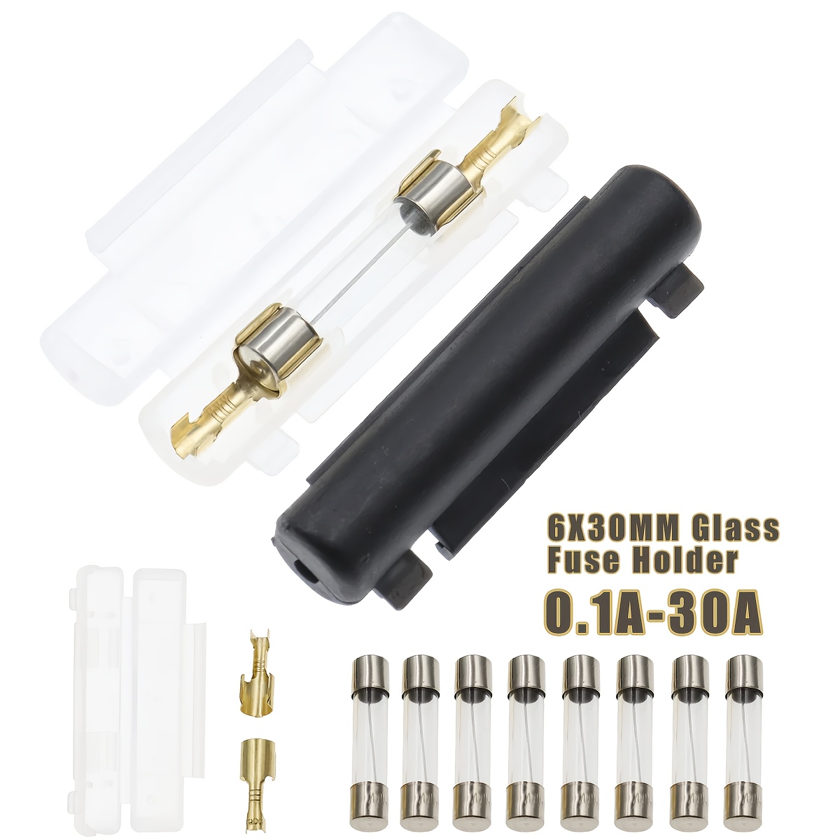 Waterproof Inline Fuse Holder 10 Pack Bundle 4, 6, & 8 Gauge AWG AGU Inline Fuse Holder For Amp E 1025632