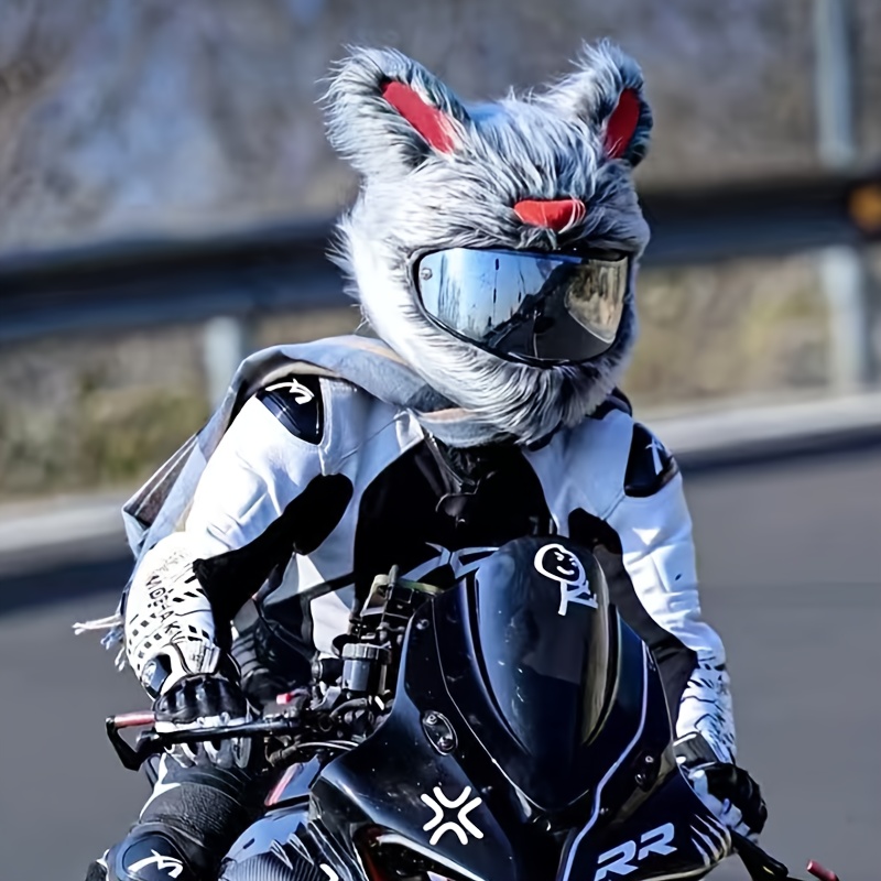 animal teeth motorcycle helmet Motorcycle Helmet Cover - Tiger