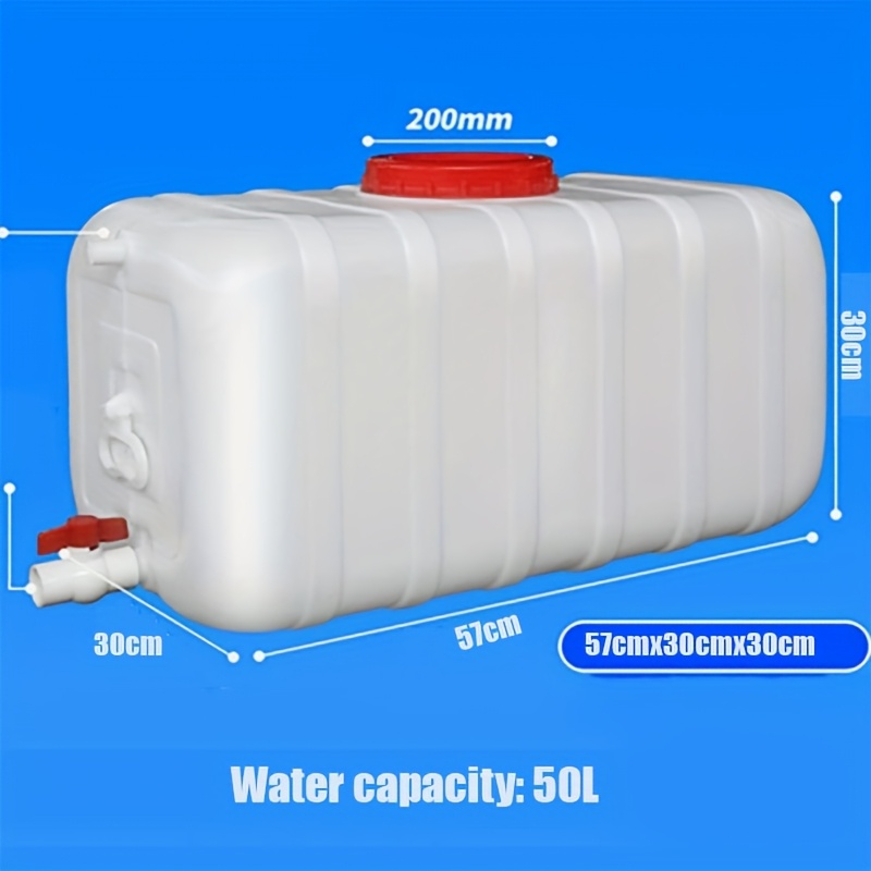 Image of Plastic Wter Storage Container For Camping, 52 Gallon Water Tank With Faucet, Portable Water Storage For Outdoor Hiking, Rv, Driving Tour