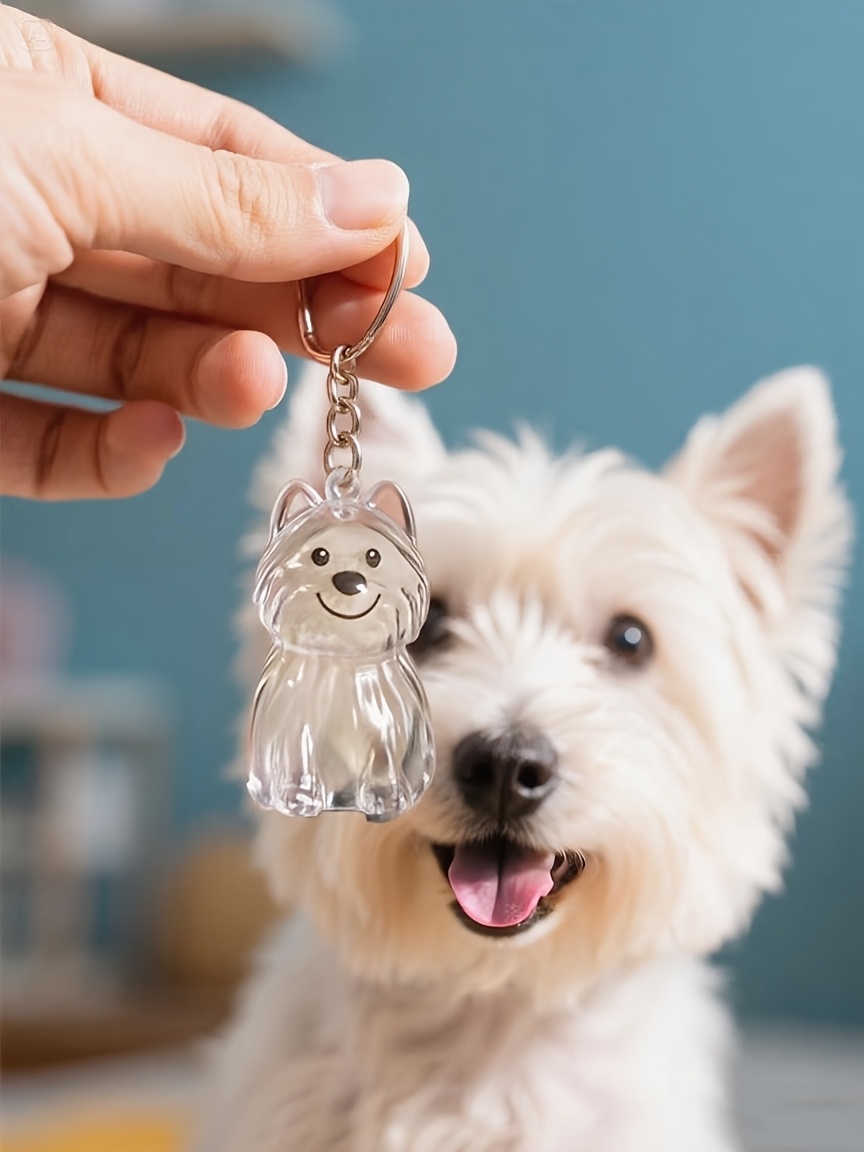 a transparent storage box shaped like a small dog designed Temu