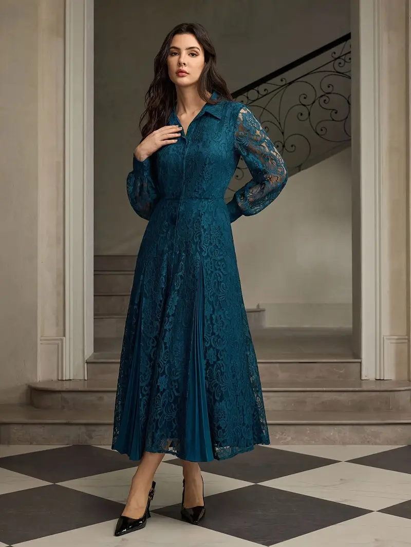middle eastern high end lace spliced long dress - Temu Mauritius middle eastern high end lace spliced long dress - Temu Mauritius