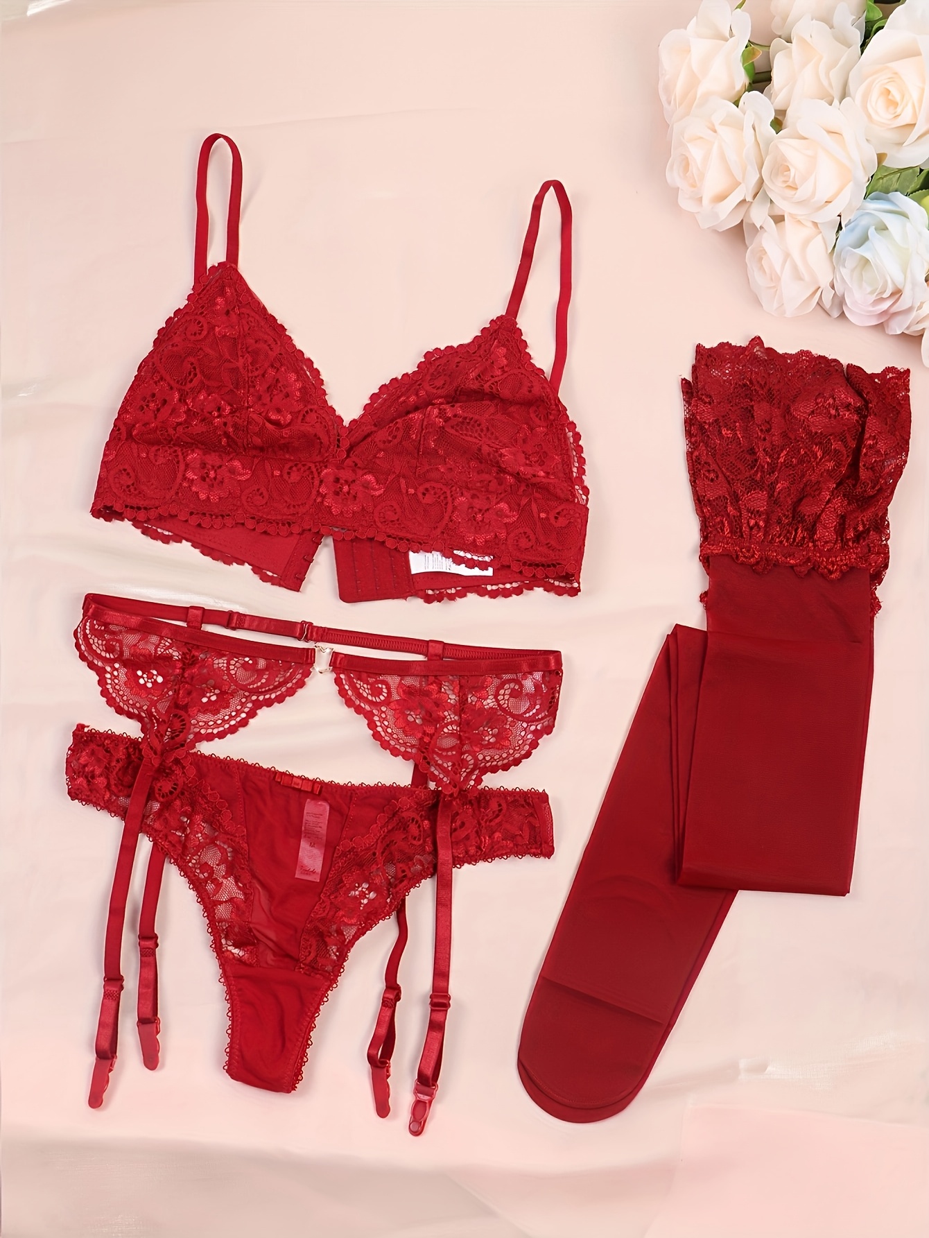 floral garter belt Plus Size Women Garter Belt Female High Waist White Classic Garter Belt For  Stocking Floral Lace Metal Buckles Sexy LingerieS503 - Price history &  Review | AliExpress Seller