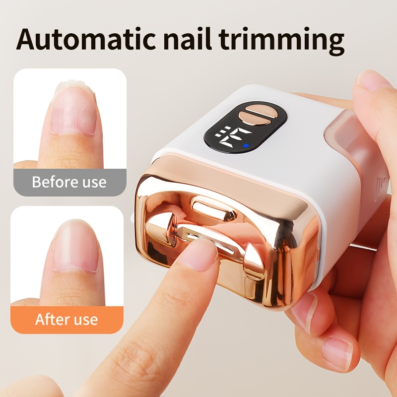 USB Rechargeable Electric Nail Clippers with LED Light